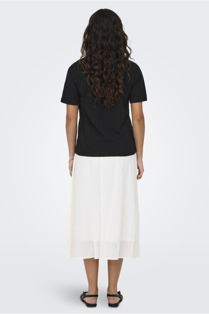 JDYSALVA LIFE S/S V-NECK TOP JRS DI 15351484 BLACK